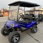 2017 Yamaha Drive2 electric golf cart in Candy Blue Pearl with 6-inch lift