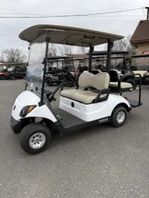 2017 Yamaha Drive2 48V Electric golf cart in Glacier White with four seats
