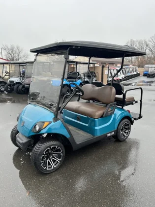 2017 Yamaha Drive2 48V custom electric golf cart in Teal Metallic