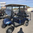 2016 Yamaha Drive lifted electric golf cart in Blue Flake Metallic