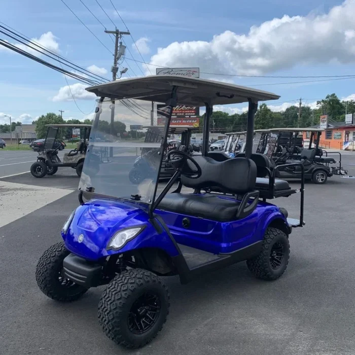 YD3CBPBLK-001-IMG_1353-1.webp 2016 Yamaha Drive lifted electric golf cart in Candy Blue Pearl