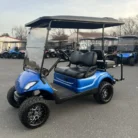 2016 Yamaha Drive lifted electric golf cart in Electric Blue Metallic