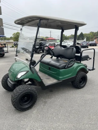 2007 Yamaha Drive 48V lifted electric golf cart in Emerald Green with 3-inch lift
