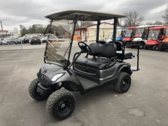 2016 Yamaha Drive lifted electric golf cart with Gray and Black Fade