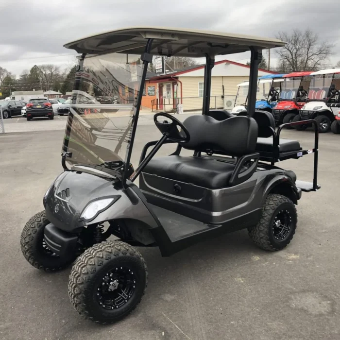 YD3GRBLFABLK-001-IMG_5149-scaled-1.webp 2016 Yamaha Drive lifted electric golf cart with Gray and Black Fade