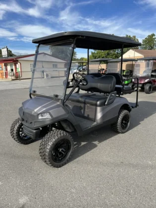 2016 Yamaha Drive HAVOC lifted electric golf cart in Matte Gray