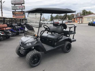 2016 Yamaha Drive HAVOC off-road lifted electric golf cart in Black Metallic