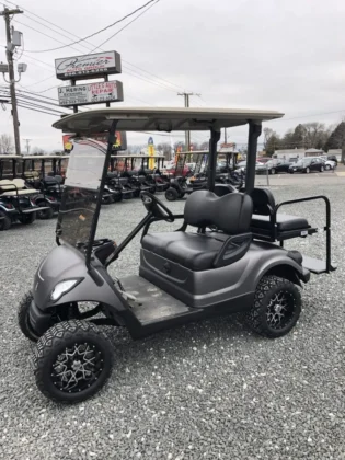 2016 Yamaha Drive lifted electric golf cart in Matte Gray Metallic