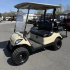 2016 Yamaha Drive 48V lifted electric golf cart in Sunstone Tan with 3-inch lift