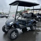 2015 Yamaha Drive electric golf cart with Blue and Black airbrush and 6-inch lift