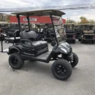 2016 Yamaha Drive Black Metallic electric golf cart with 6-inch lift