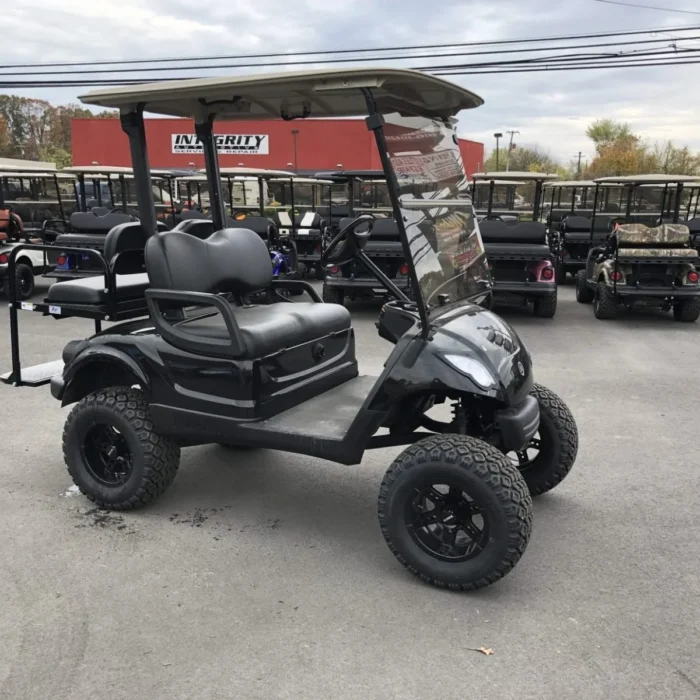 YD6BLKBLK-001-IMG_4189-e1573142925795-1.webp 2016 Yamaha Drive Black Metallic electric golf cart with 6-inch lift
