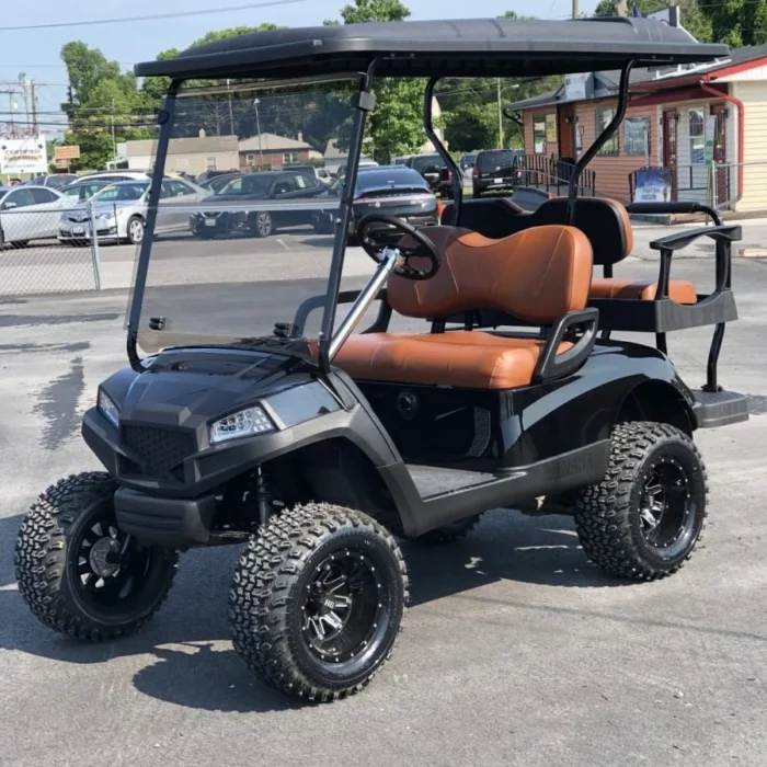 YD6HVCBLKCBER-001-IMG_2811-1-scaled-1.webp 2016 Yamaha Drive HAVOC Black Metallic electric golf cart with 6-inch lift