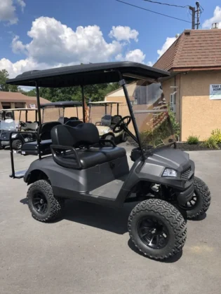 2016 Yamaha Drive HAVOC Matte Gray electric golf cart with 6-inch lift