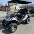 2016 Yamaha Drive electric golf cart with Silver and Black airbrush and 6-inch lift