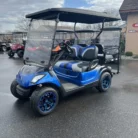 2016 Yamaha Drive 48V custom electric golf cart with Blue and Black Metallic Fade