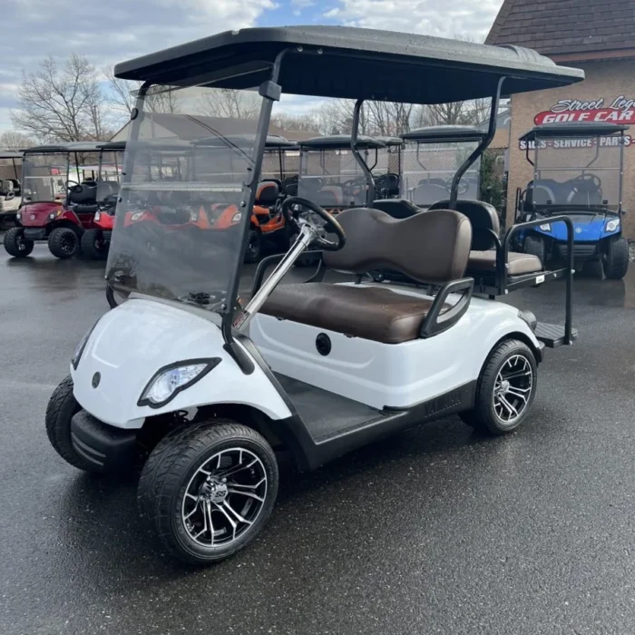 2016 Yamaha Drive 48V custom electric golf cart in Pearl White Metallic