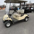 2016 Yamaha 48V Electric utility golf cart in Sunstone Tan with rear utility bin